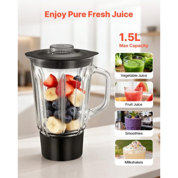 VEVOR multifunktionale Küchenmaschine elektrisch 1300 W mit Edelstahlschüssel (4,3 L) & Mixbecher (1,5 L), Knetmaschine Teigmixer mit 6+P Geschwindigkeiten & Knethaken & Schneebesen & Rührbesen – Bild 5 VEVOR multifunktionale Küchenmaschine elektrisch 1300 W mit Edelstahlschüssel (4,3 L) & Mixbecher (1,5 L), Knetmaschine Teigmixer mit 6+P Geschwindigkeiten & Knethaken & Schneebesen & Rührbesen – Bild 5