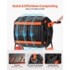 VEVOR Komposttrommel 200 L, Tumbling-Komposter Outdoor mit 2 Schiebetüren & Belüftungssystem & Doppelkammern, Kompostbehälter aus PP & Kohlenstoffstahl für Garten-, Küchen- und Hofabfälle – Bild 3