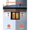 VEVOR Vordach für Haustür 965x2975 mm, Pultbogenvordach, Pultvordach mit Entwässerung & ABS-Halterung, Regen-, Schnee- & Sonnenschutz, Polycarbonat-Türüberdachung für Veranda & Terrasse, Braun – Bild 3