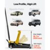 VEVOR Hydraulischer Rangierwagenheber 3 t Tragkraft, Wagenheber aus Stahl mit Doppelkolben-Schnellhubpumpe & Fußpedal, Autoheber für Sportwagen SUVs Pickups, 75-500 mm Hubbereich, Rennwagenheber – Bild 3