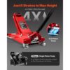 VEVOR Hydraulischer Rangierwagenheber 3 t Tragkraft, Flacher Wagenheber aus Aluminium mit Doppelkolben-Schnellhubpumpe, Autoheber für Sportwagen SUVs Pickups, 85-515 mm Hubbereich, Rot – Bild 2 VEVOR Hydraulischer Rangierwagenheber 3 t Tragkraft, Flacher Wagenheber aus Aluminium mit Doppelkolben-Schnellhubpumpe, Autoheber für Sportwagen SUVs Pickups, 85-515 mm Hubbereich, Rot – Bild 2