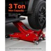 VEVOR Hydraulischer Rangierwagenheber 3 t Tragkraft, Flacher Wagenheber aus Aluminium mit Doppelkolben-Schnellhubpumpe, Autoheber für Sportwagen SUVs Pickups, 85-515 mm Hubbereich, Rot – Bild 5 VEVOR Hydraulischer Rangierwagenheber 3 t Tragkraft, Flacher Wagenheber aus Aluminium mit Doppelkolben-Schnellhubpumpe, Autoheber für Sportwagen SUVs Pickups, 85-515 mm Hubbereich, Rot – Bild 5