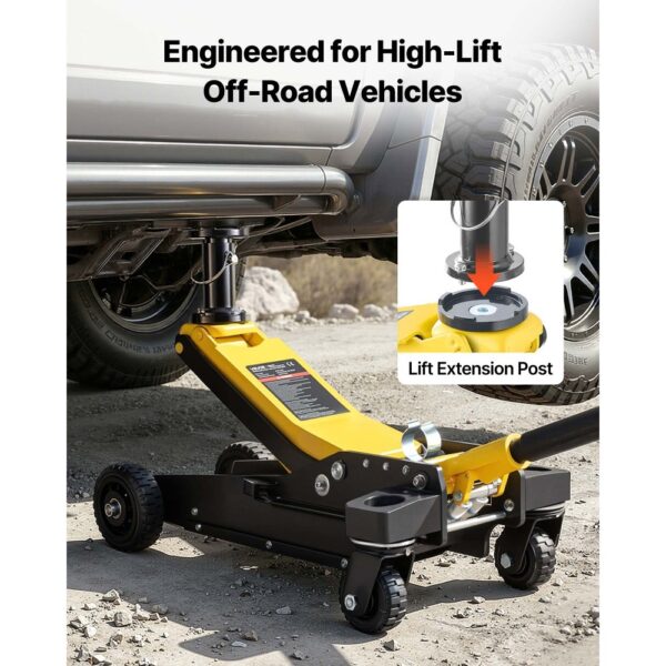 VEVOR Hydraulischer Rangierwagenheber 3 t Tragkraft, Wagenheber aus Aluminium & Stahl mit Doppelkolben-Schnellhubpumpe & Verlängerungssäule, Autoheber für SUVs, 15–59 cm Hubbereich Rennwagenheber – Bild 2 VEVOR Hydraulischer Rangierwagenheber 3 t Tragkraft, Wagenheber aus Aluminium & Stahl mit Doppelkolben-Schnellhubpumpe & Verlängerungssäule, Autoheber für SUVs, 15–59 cm Hubbereich Rennwagenheber – Bild 2
