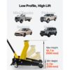 VEVOR Hydraulischer Rangierwagenheber 3 t Tragkraft, Flacher Wagenheber aus Stahl mit Einkolben-Schnellhubpumpe & Fußpedal, Autoheber für SUVs Pickups, 13 bis 50 cmHubbereich, Rennwagenheber – Bild 3