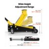 VEVOR Hydraulischer Rangierwagenheber 3T Tagkraft, Wagenheber Hydraulik mit 130-500 mm Hubhöhe 125 mm Gummiauflage & Einzelzylinder, Autoheber aus Stahl mit 360° Mobilität für PKW SUV Pickup Werkstatt – Bild 3 VEVOR Hydraulischer Rangierwagenheber 3T Tagkraft, Wagenheber Hydraulik mit 130-500 mm Hubhöhe 125 mm Gummiauflage & Einzelzylinder, Autoheber aus Stahl mit 360° Mobilität für PKW SUV Pickup Werkstatt – Bild 3