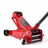 VEVOR Hydraulischer Rangierwagenheber 3 t Tragkraft, Flacher Wagenheber aus Stahl mit Einkolben-Schnellhubpumpe, Autoheber für Sportwagen SUVs Pickups, 13–50 cm Hubbereich, Rennwagenheber Rot