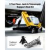 VEVOR Hydraulischer Rangierwagenheber 3T Tagkraft, Wagenheber Hydraulik mit 75-500 mm Hubhöhe 95 mm Gummiauflage & Doppelzylinder, Autoheber aus Stahl mit 360° Mobilität für PKW SUV Pickup Werkstatt – Bild 2