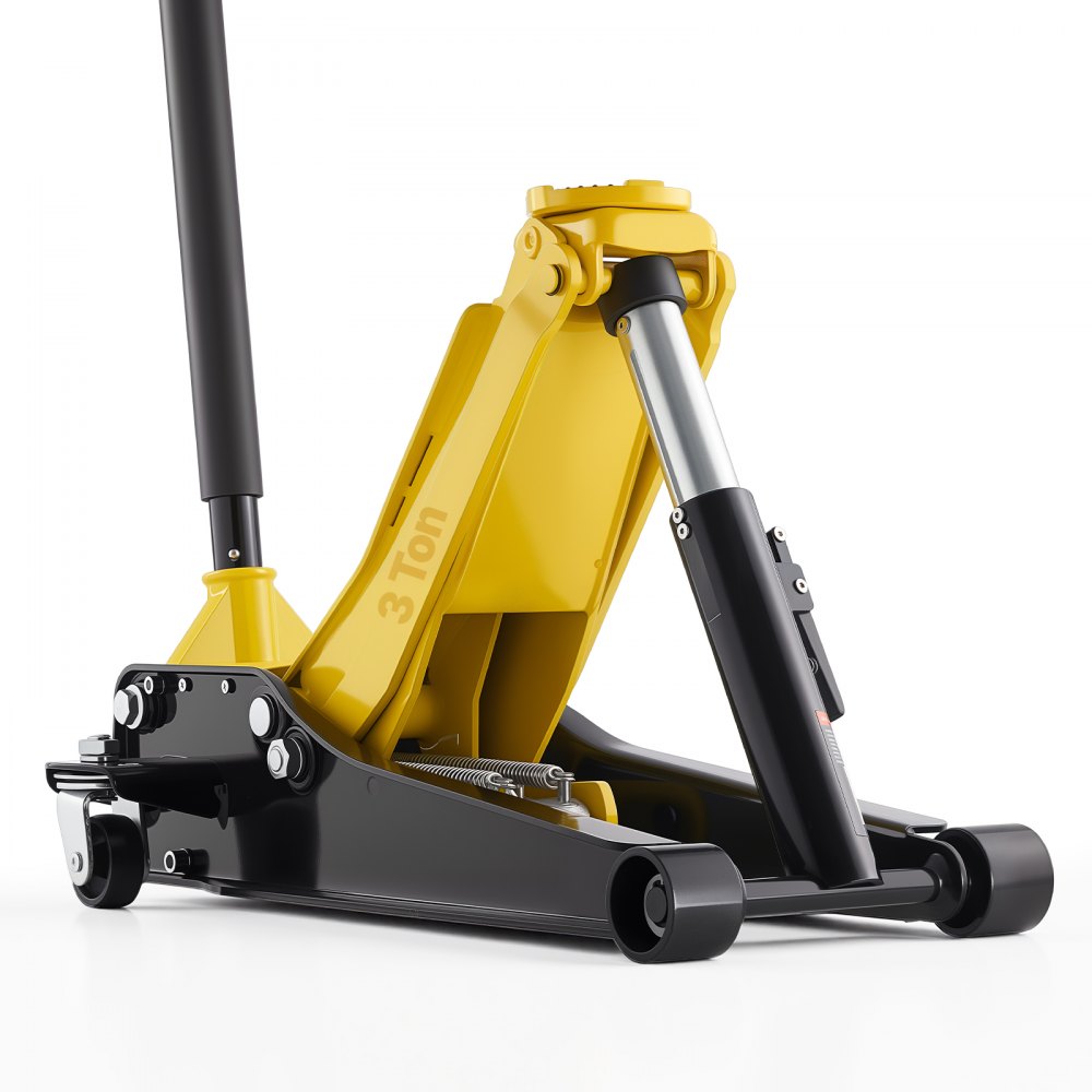 VEVOR Hydraulischer Rangierwagenheber 3T Tagkraft, Wagenheber Hydraulik mit 75-500 mm Hubhöhe 95 mm Gummiauflage & Doppelzylinder, Autoheber aus Stahl mit 360° Mobilität für PKW SUV Pickup Werkstatt