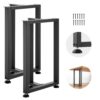 VEVOR Tischkufen 2er-Set 450x220x740 mm, T-förmige Tischuntergestell 1000 kg, Tischbeine Kohlenstoffstahl, Möbelfüße, Tischgestell, Tischfüße für Schreibtische, Couchtische, Esstische, Schwarz