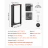 VEVOR Tischkufen 2er-Set 450x220x740 mm, T-förmige Tischuntergestell 1000 kg, Tischbeine Kohlenstoffstahl, Möbelfüße, Tischgestell, Tischfüße für Schreibtische, Couchtische, Esstische, Schwarz – Bild 5