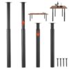 VEVOR Tischbeine 4er-Set, Möbelfüße 71–110 cm Höhenverstellbar, Tischfüße Max. 544 kg, Teleskopbein aus Kohlenstoffstahl, für Schreibtische, Couchtische, Esstische, Werkbänke, Rund