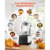 VEVOR Standmixer 2 L Smoothie Mixer mit Schutzabdeckung 2200 W Crushed Ice Maker mit Selbstreinigungsfunktion Einstellbarer Drehzahl 6 Voreingestellte Programme für Smoothies Eiscrushing Pürees Weiß – Bild 3