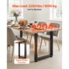 VEVOR Tischkufen aus Vierkantprofilen 2er-Set 600x750 mm, Tischuntergestell max. 1000 kg, Tischbeine, Möbelfüße, Tischgestell, Tischfüße für Schreibtische, Couchtisch, Esstische, Schwarz – Bild 2 VEVOR Tischkufen aus Vierkantprofilen 2er-Set 600x750 mm, Tischuntergestell max. 1000 kg, Tischbeine, Möbelfüße, Tischgestell, Tischfüße für Schreibtische, Couchtisch, Esstische, Schwarz – Bild 2