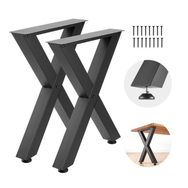 VEVOR Tischkufen 2er-Set 600x750 mm, X-Förmige Tischuntergestell 1000 kg, Tischbeine Kohlenstoffstahl, Möbelfüße, Tischgestell, Tischfüße für Schreibtische, Couchtische, Esstische, Schwarz VEVOR Tischkufen 2er-Set 600x750 mm, X-Förmige Tischuntergestell 1000 kg, Tischbeine Kohlenstoffstahl, Möbelfüße, Tischgestell, Tischfüße für Schreibtische, Couchtische, Esstische, Schwarz