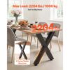 VEVOR Tischkufen 2er-Set 600x750 mm, X-Förmige Tischuntergestell 1000 kg, Tischbeine Kohlenstoffstahl, Möbelfüße, Tischgestell, Tischfüße für Schreibtische, Couchtische, Esstische, Schwarz – Bild 2 VEVOR Tischkufen 2er-Set 600x750 mm, X-Förmige Tischuntergestell 1000 kg, Tischbeine Kohlenstoffstahl, Möbelfüße, Tischgestell, Tischfüße für Schreibtische, Couchtische, Esstische, Schwarz – Bild 2