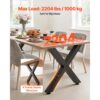 VEVOR Tischkufen 2er-Set 760x750 mm, X-Förmige Tischuntergestell 1000 kg, Tischbeine Kohlenstoffstahl, Möbelfüße, Tischgestell, Tischfüße für Schreibtische, Couchtische, Esstische, Schwarz – Bild 2 VEVOR Tischkufen 2er-Set 760x750 mm, X-Förmige Tischuntergestell 1000 kg, Tischbeine Kohlenstoffstahl, Möbelfüße, Tischgestell, Tischfüße für Schreibtische, Couchtische, Esstische, Schwarz – Bild 2