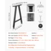VEVOR Tischkufen 2er-Set 550x740 mm, Trapezförmige Tischuntergestell 1000 kg, Tischbeine Kohlenstoffstahl, Möbelfüße, Tischgestell, Tischfüße für Schreibtische, Couchtische, Esstische, Schwarz – Bild 5 VEVOR Tischkufen 2er-Set 550x740 mm, Trapezförmige Tischuntergestell 1000 kg, Tischbeine Kohlenstoffstahl, Möbelfüße, Tischgestell, Tischfüße für Schreibtische, Couchtische, Esstische, Schwarz – Bild 5