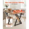 VEVOR Tischkufen 2er-Set 610x740 mm, X-Förmige Tischuntergestell 1000 kg, Tischbeine Kohlenstoffstahl, Möbelfüße, Tischgestell, Tischfüße für Schreibtische, Couchtische, Esstische, Schwarz – Bild 2
