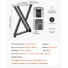 VEVOR Tischkufen 2er-Set 610x740 mm, X-Förmige Tischuntergestell 1000 kg, Tischbeine Kohlenstoffstahl, Möbelfüße, Tischgestell, Tischfüße für Schreibtische, Couchtische, Esstische, Schwarz – Bild 5