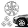 VEVOR 4x Universale Radkappen 16 Zoll, Radzierblenden 4er Set aus ABS Kunststoff, Verstellbare Radblenden mit 7 Speichen & Snap-On-Montage Design, R16 Radabdeckungen für Deko & Daubschutz, Silber