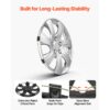 VEVOR 4x Universale Radkappen 16 Zoll, Radzierblenden 4er Set aus ABS Kunststoff, Verstellbare Radblenden mit 7 Speichen & Snap-On-Montage Design, R16 Radabdeckungen für Deko & Daubschutz, Silber – Bild 5