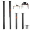 VEVOR Tischbeine 4er-Set, Möbelfüße 60–100cm Höhenverstellbar, Tischfüße Max. 544 kg, Teleskopbein aus Kohlenstoffstahl, für Schreibtische, Couchtische, Esstische, Werkbänke, Quadratisch VEVOR Tischbeine 4er-Set, Möbelfüße 60–100cm Höhenverstellbar, Tischfüße Max. 544 kg, Teleskopbein aus Kohlenstoffstahl, für Schreibtische, Couchtische, Esstische, Werkbänke, Quadratisch