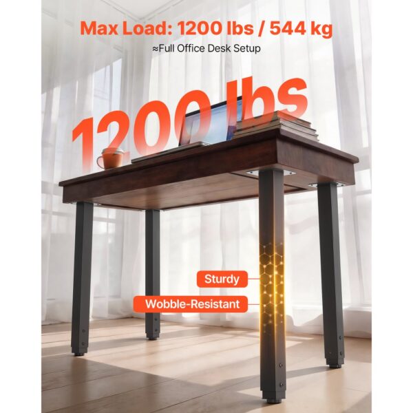 VEVOR Tischbeine 4er-Set, Möbelfüße 60–100cm Höhenverstellbar, Tischfüße Max. 544 kg, Teleskopbein aus Kohlenstoffstahl, für Schreibtische, Couchtische, Esstische, Werkbänke, Quadratisch – Bild 2 VEVOR Tischbeine 4er-Set, Möbelfüße 60–100cm Höhenverstellbar, Tischfüße Max. 544 kg, Teleskopbein aus Kohlenstoffstahl, für Schreibtische, Couchtische, Esstische, Werkbänke, Quadratisch – Bild 2