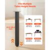 VEVOR Tischbeine 4er-Set, Möbelfüße 60–100cm Höhenverstellbar, Tischfüße Max. 544 kg, Teleskopbein aus Kohlenstoffstahl, für Schreibtische, Couchtische, Esstische, Werkbänke, Quadratisch – Bild 3 VEVOR Tischbeine 4er-Set, Möbelfüße 60–100cm Höhenverstellbar, Tischfüße Max. 544 kg, Teleskopbein aus Kohlenstoffstahl, für Schreibtische, Couchtische, Esstische, Werkbänke, Quadratisch – Bild 3