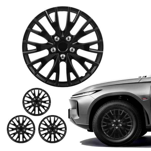 VEVOR 4x Universale Radkappen 16 Zoll, Radzierblenden 4er Set aus ABS Kunststoff, Verstellbare Radblenden mit 20 Speichen & Snap-On-Montage Design, R16 Radabdeckungen für Deko & Daubschutz, Schwarz VEVOR 4x Universale Radkappen 16 Zoll, Radzierblenden 4er Set aus ABS Kunststoff, Verstellbare Radblenden mit 20 Speichen & Snap-On-Montage Design, R16 Radabdeckungen für Deko & Daubschutz, Schwarz