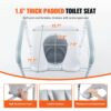 VEVOR Toilettenstuhl Nachtstuhl mit Gepolsterter Sitzfläche & Armlehnen, 7-stufig höhenverstellbar, 5,8 L Abnehmbarer Eimer, Einfach zu Montieren, 158 kg Fassungsvermögen, Erhöhter Toilettensitz – Bild 5