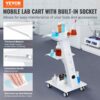 VEVOR Laborwagen, Medizinischer Servicewagen mit Integrierter Steckdose, Mobiles Dessert aus 3-lagigem Metall, mit Drehbaren Rädern, Belastung 100 kg, für Labor, Klinik, Schönheitssalon, Salon – Bild 2 VEVOR Laborwagen, Medizinischer Servicewagen mit Integrierter Steckdose, Mobiles Dessert aus 3-lagigem Metall, mit Drehbaren Rädern, Belastung 100 kg, für Labor, Klinik, Schönheitssalon, Salon – Bild 2