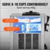 VEVOR Kommerzielle Eismaschine 18–28 L/h, 3 Geschmacksrichtungen, Italienische Eismaschine, 2 x 5,5 L Trichter, LCD-Panel, Automatische Vorkühlung, Reinigung, für Joghurt, Kaffee, Snackbar, Restaurant – Bild 4