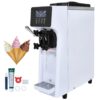 VEVOR Kommerzielle Speiseeisbereiter 10 L/h 4 L 900 W Softeismaschine Weiß für Eisdielen, Cafés, Hotels & Hamburger-Laden, Ein-Geschmack, 4-L-Trichter, 1,6-L-Zylinder, LCD-Bildschirm, Vorkühlung