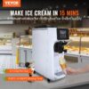 VEVOR Kommerzielle Speiseeisbereiter 10 L/h 4 L 900 W Softeismaschine Weiß für Eisdielen, Cafés, Hotels & Hamburger-Laden, Ein-Geschmack, 4-L-Trichter, 1,6-L-Zylinder, LCD-Bildschirm, Vorkühlung – Bild 2
