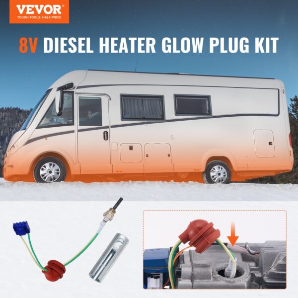 VEVOR Glühkerzensatz für Dieselheizung, Teil für Luftdiesel-Standheizung mit Ausbau- und Montagewerkzeug, Umbausatz für Dieselheizung zum Austausch von 2 kW/5 kW/8 kW Dieselheizungen – Bild 2