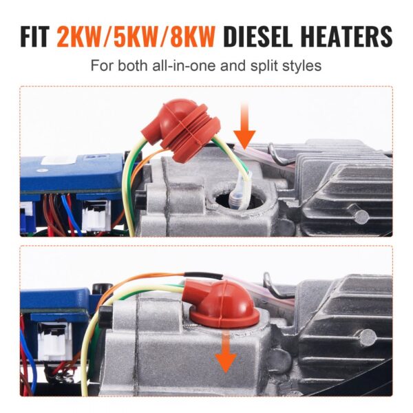 VEVOR Glühkerzensatz für Dieselheizung, Teil für Luftdiesel-Standheizung mit Ausbau- und Montagewerkzeug, Umbausatz für Dieselheizung zum Austausch von 2 kW/5 kW/8 kW Dieselheizungen – Bild 3