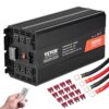 VEVOR Sinus-Wechselrichter 5000 W DC 12 V auf AC 230 V Wechselrichter mit 2 AC-Steckdosen 2 USB-Anschlüssen 1 Typ-C-Anschluss LCD-Display und Fernbedienung für Haushaltsgeräte mit hoher Belastung
