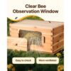 VEVOR Bienenstock-Starterset mit tiefer Box, 100 % mit Bienenwachs beschichtetes natürliches Tannenholz, Zander Beute mit 10 Rahmen und Fundamenten, transparente Bienenfenster aus Acryl – Bild 5
