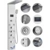 VEVOR Duschpaneelsystem, 6 Duschmodi, LED- und Bildschirm-Wasserkraft-Duschpaneelturm, Regenfall, Wasserfall, 8 Massagedüsen, Wannenauslauf, Handbrause, Wandduschset aus Edelstahl