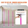 VEVOR Professionelle Tanzstange, Pole Dance Tragbare Tanzstange Profi ca. 216,3-270 cm Höhenverstellbare Abnehmbare Fitnessstange Spinning Fitness Pink, Statische Tanzstange Fitnessstudios – Bild 5
