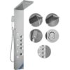 VEVOR Duschsäule Duschsystem Duscharmatur, 4 Duschmodi, Duschset, Regenfall, Wasserfall, 5 Ganzkörpermassagedüsen und Handbrause mit 3 Einstellungen und 1,5 mSchlauch, Wandduschset aus Edelstahl