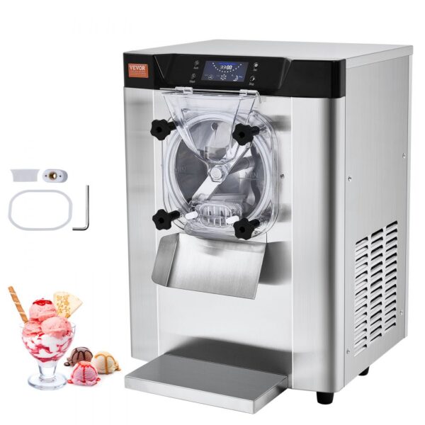 VEVOR Kommerzielle Eiscreme-Maschine, 12 L/h Einzelgeschmacksrichtung Arbeitsplatten-Eiscrememaschine für Hartes Servieren, 4,5 L Edelstahlzylinder, LED-Panel, Automatische Vorkühlung mit Reinigung VEVOR Kommerzielle Eiscreme-Maschine, 12 L/h Einzelgeschmacksrichtung Arbeitsplatten-Eiscrememaschine für Hartes Servieren, 4,5 L Edelstahlzylinder, LED-Panel, Automatische Vorkühlung mit Reinigung