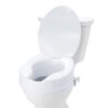 VEVOR Toilettensitzerhöhung Erhöhter Toilettensitz, 10 cm, 136 kg Tragkraft, Universelle Toilettensitzerhöhung, Schraubstangenverriegelung, mit Toilettensitz, für Behinderte, Patienten, Schwangere