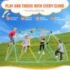 VEVOR Kletterkuppel, 3,66 m geometrisches Kuppel-Kletterspielzentrum für Kinder von 3 bis 10 Jahren, Klettergerüst 340 kg Tragfähigkeit, mit Klettergriff, Outdoor-Spielgerät Garten Hinterhof – Bild 3