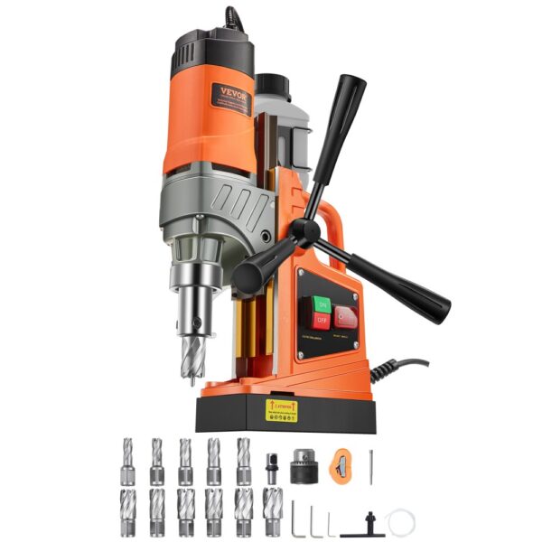 VEVOR Profi Kernbohrmaschine Magnetbohrmaschine Magnetkraft 12500 N, 850 U/min 1450 W Magnetbohrmaschine 40 mm Max. Bohrdurchmesser, Magnetkernbohrsystem für Schiffsbau, Brückenbau usw. Orange VEVOR Profi Kernbohrmaschine Magnetbohrmaschine Magnetkraft 12500 N, 850 U/min 1450 W Magnetbohrmaschine 40 mm Max. Bohrdurchmesser, Magnetkernbohrsystem für Schiffsbau, Brückenbau usw. Orange