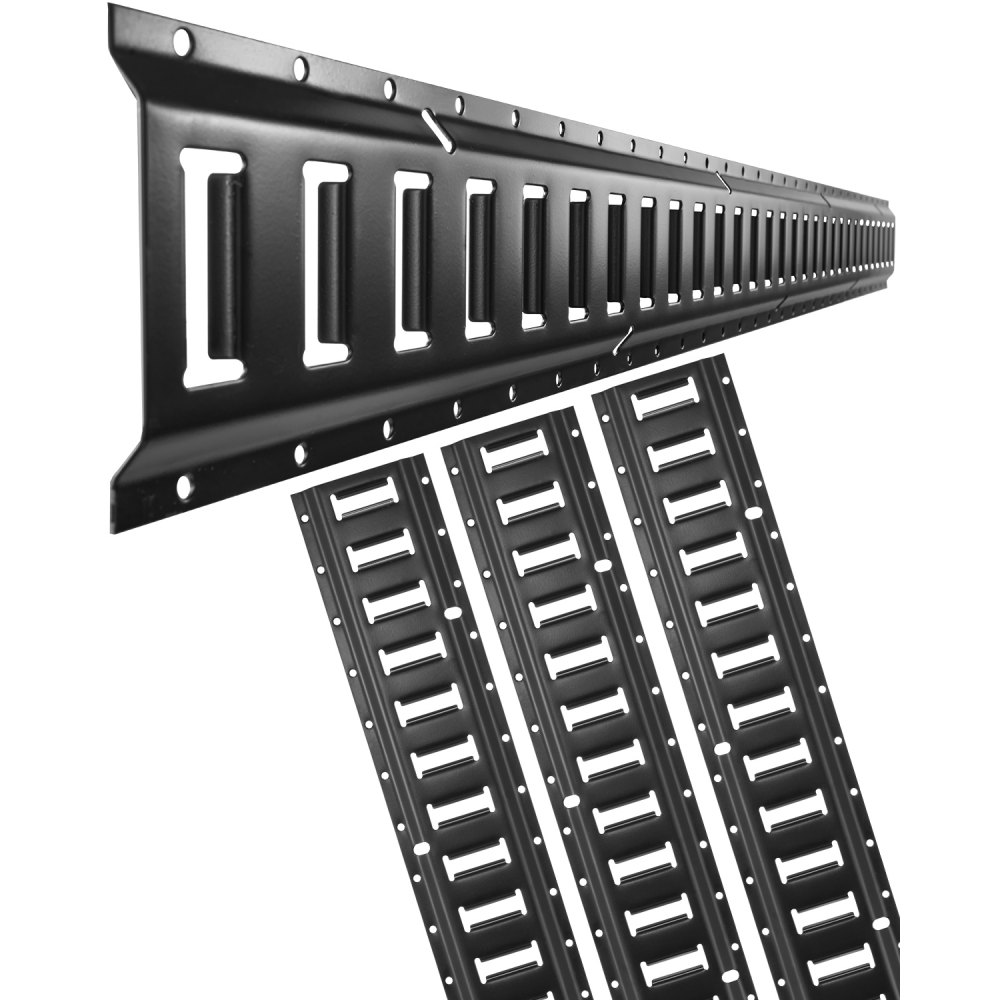 VEVOR E-Track-Schienen-Set, 1,52 m lange Stahlschienen, 4er-Pack, Tragfähigkeit bis zu 914 kg, robuste Schienen mit Schrauben für Garagen, Lieferwagen, Anhänger, Motorrad-Zurrgurte, ATV-Halterungen