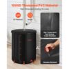 VEVOR Regentonne faltbar, 201 L tragbares Regenfass, Regenwassertank, 1000D PVC-Regenwassersammelsystem, Wassertank, Regenwassertonne mit Zapfhahn und Überlaufset, Schwarz – Bild 2