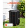 VEVOR Regentonne faltbar, 201 L tragbares Regenfass, Regenwassertank, 1000D PVC-Regenwassersammelsystem, Wassertank, Regenwassertonne mit Zapfhahn und Überlaufset, Schwarz – Bild 4