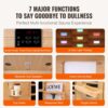VEVOR Ferninfrarot-Holzsauna, Sauna-Spa für Zuhause, für 3 bis 4 Personen, Niedrige EMF-Ferninfrarot-Sauna aus Hemlockholz mit gehärteter Glastür & Bluetooth-Lautsprechern & Farblichttherapie, 2470 W für den Innenbereich – Bild 4