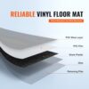 VEVOR Selbstklebende Vinyl-Bodenfliesen, 30,5 x 30,5 cm, 50 Stk., 1,5 mm dick, zum Abziehen und Aufkleben, weiße Marmorstruktur, DIY-Bodenbelag für Küche, Esszimmer, Schlafzimmer und Badezimmer – Bild 3